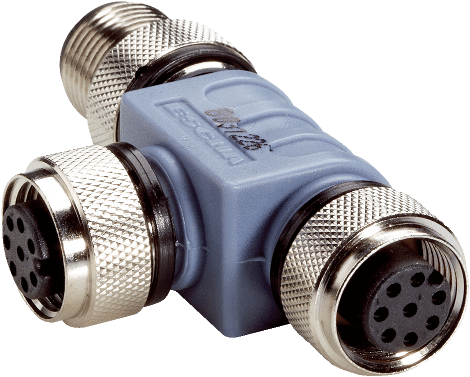 SBO-02F12-SM   T-JUNCTION  MLG 8P. M12