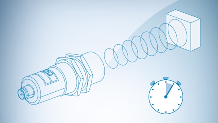 Schéma de principe d'un capteur à ultrasons