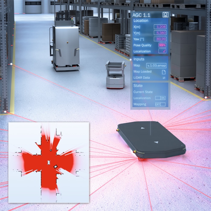 Lokalizace automatického vozíku v prostoru