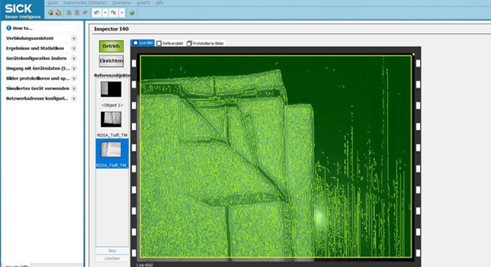 La mise en service est rapide et facile grâce au logiciel de configuration gratuit SOPAS ET. Il permet également d'afficher les images en temps réel. 