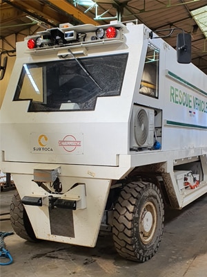 A cab from CORAIL-TUNNELIER equipped with a 3D LiDAR sensor