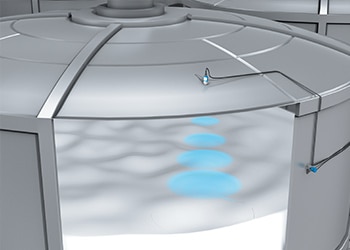Contrôle du niveau dans les réservoirs de cristallisation