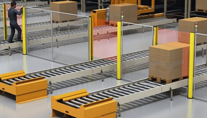 Safe Entry Exit permet une différenciation sûre entre l'homme et le matériel, sans capteur d’inhibitionsupplémentaire.