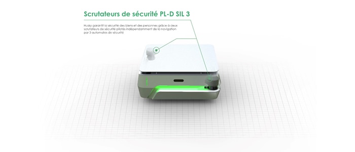 Les scrutateurs laser de sécurité S300 Mini équipent les robots mobiles Husky