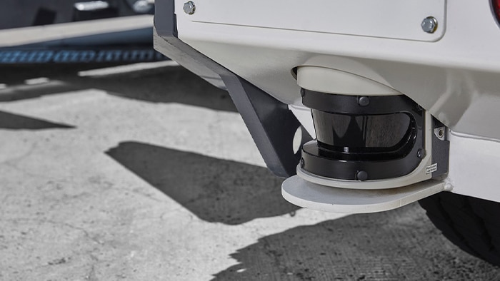 The TAPS system uses a SICK LiDAR sensor to scan the entire area under – and around – the aircraft.