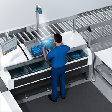 Image of Tote picking code reading