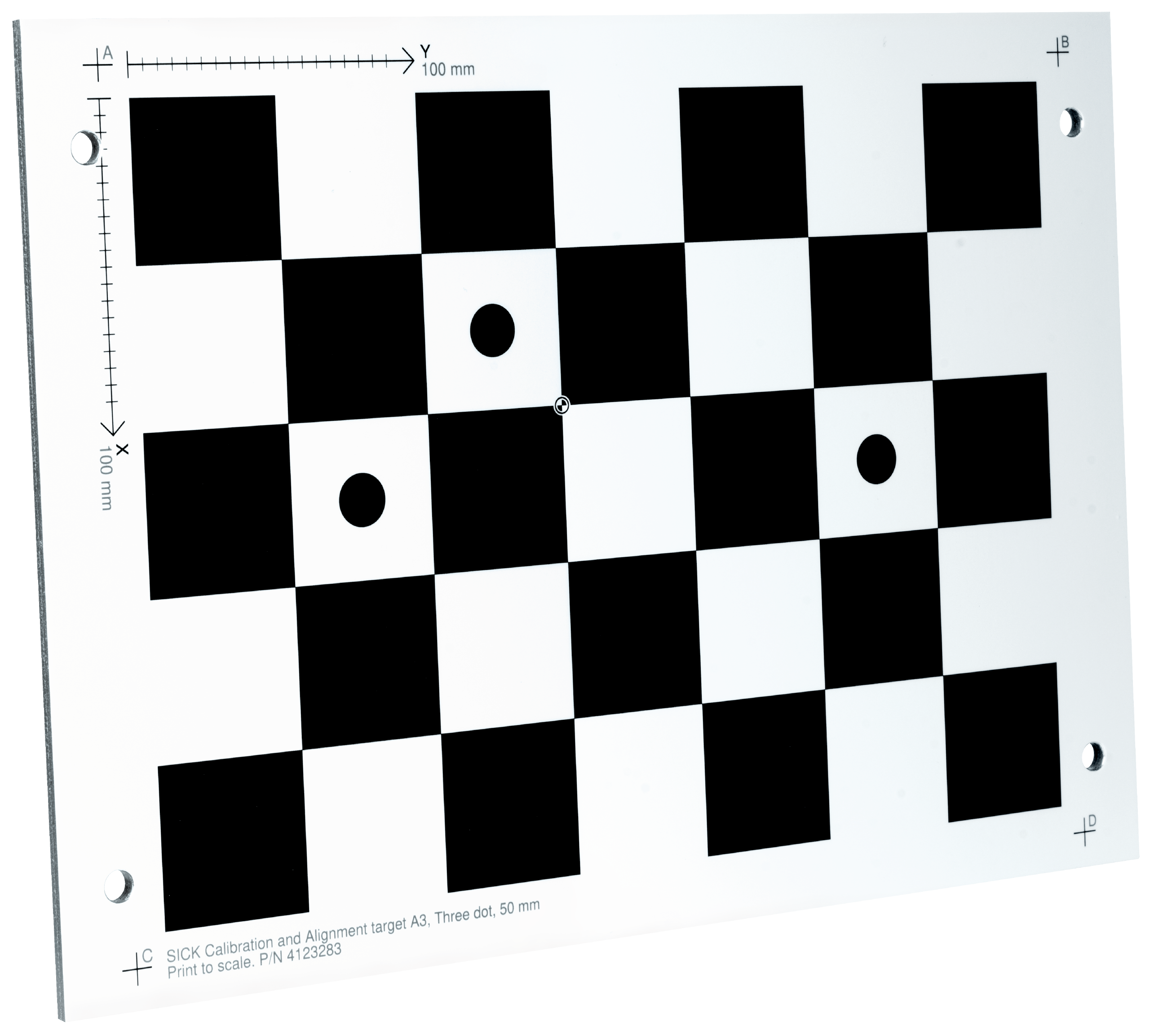 PALLOC alignment and calibration target A3