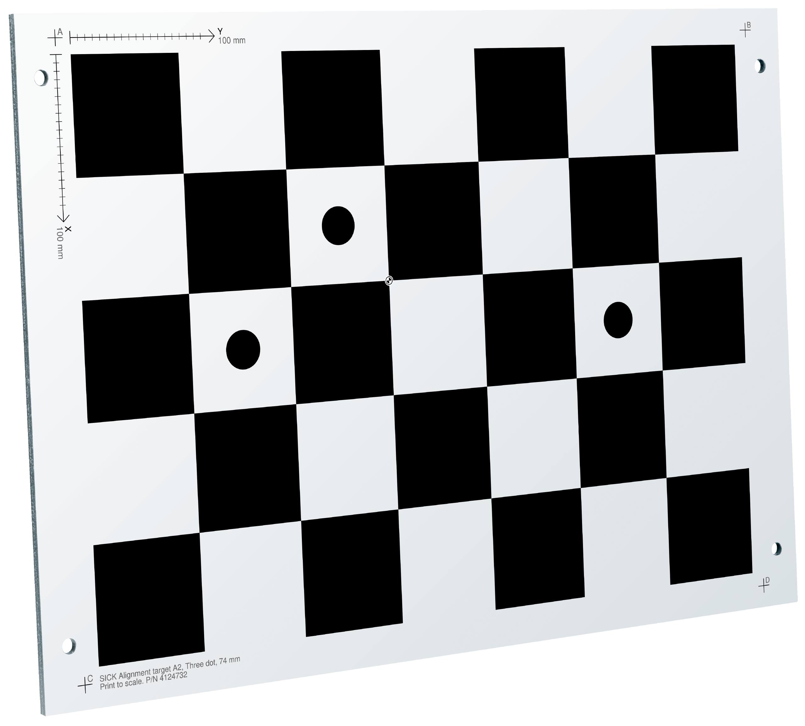 SICK alignment and calibration plate in A2 format