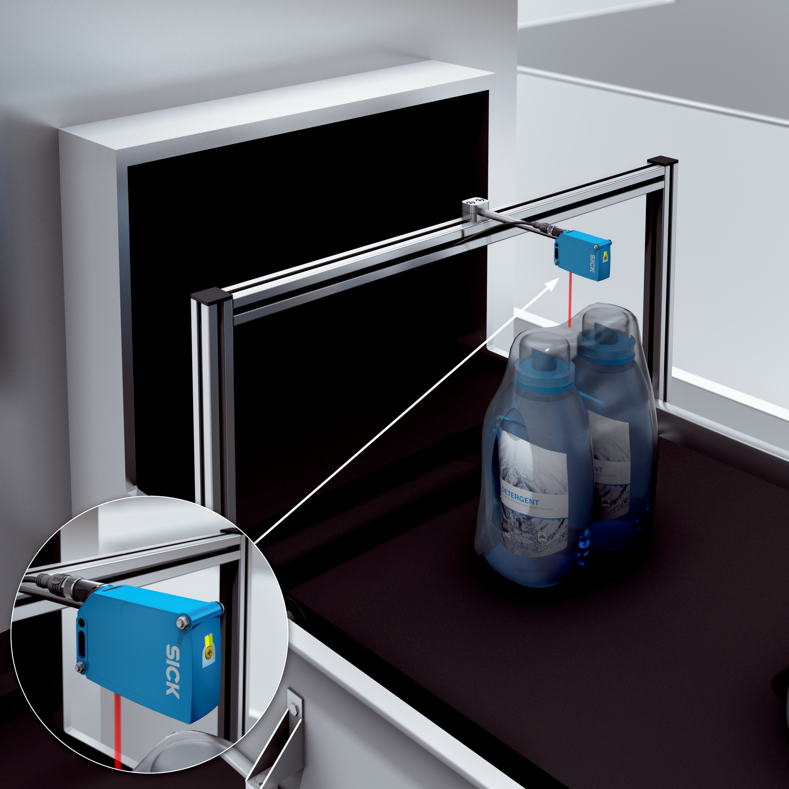 SICK OLM100-1203 1054170 測定センサー 動作保証 Detection of cartons and containers - Applications | SICK
