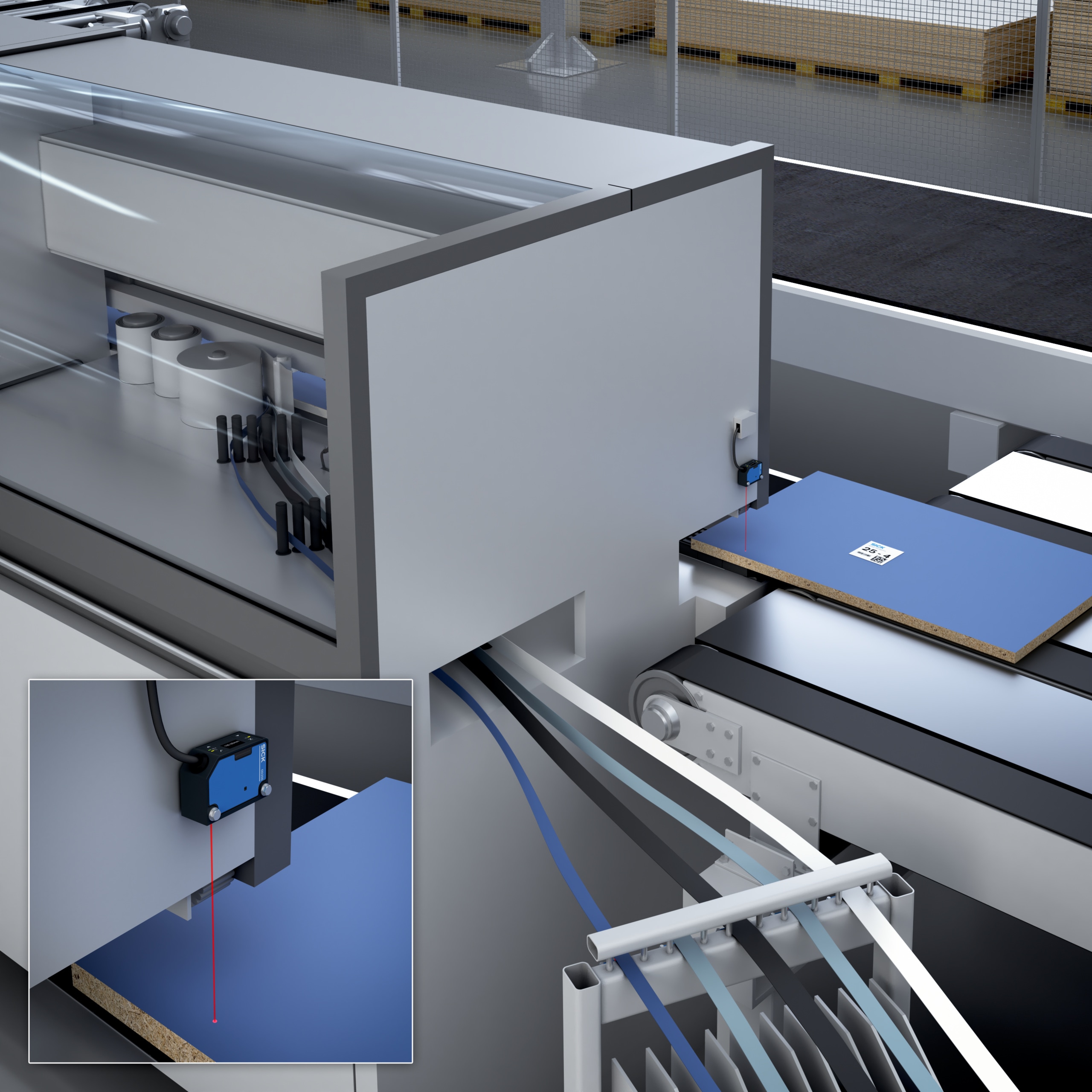 Measurement of board thickness - Applications | SICK