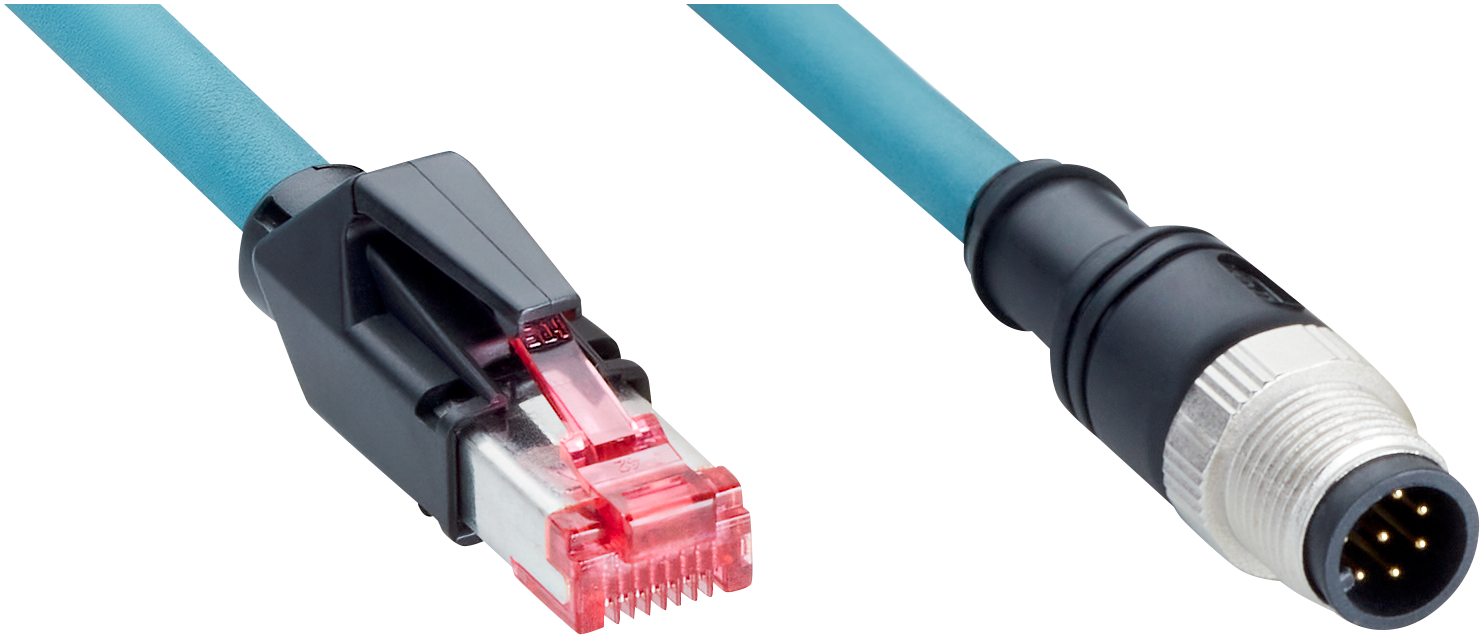 CABLE,-STEC/BUC-5M0-RJ45-/-M12-8-PIN
