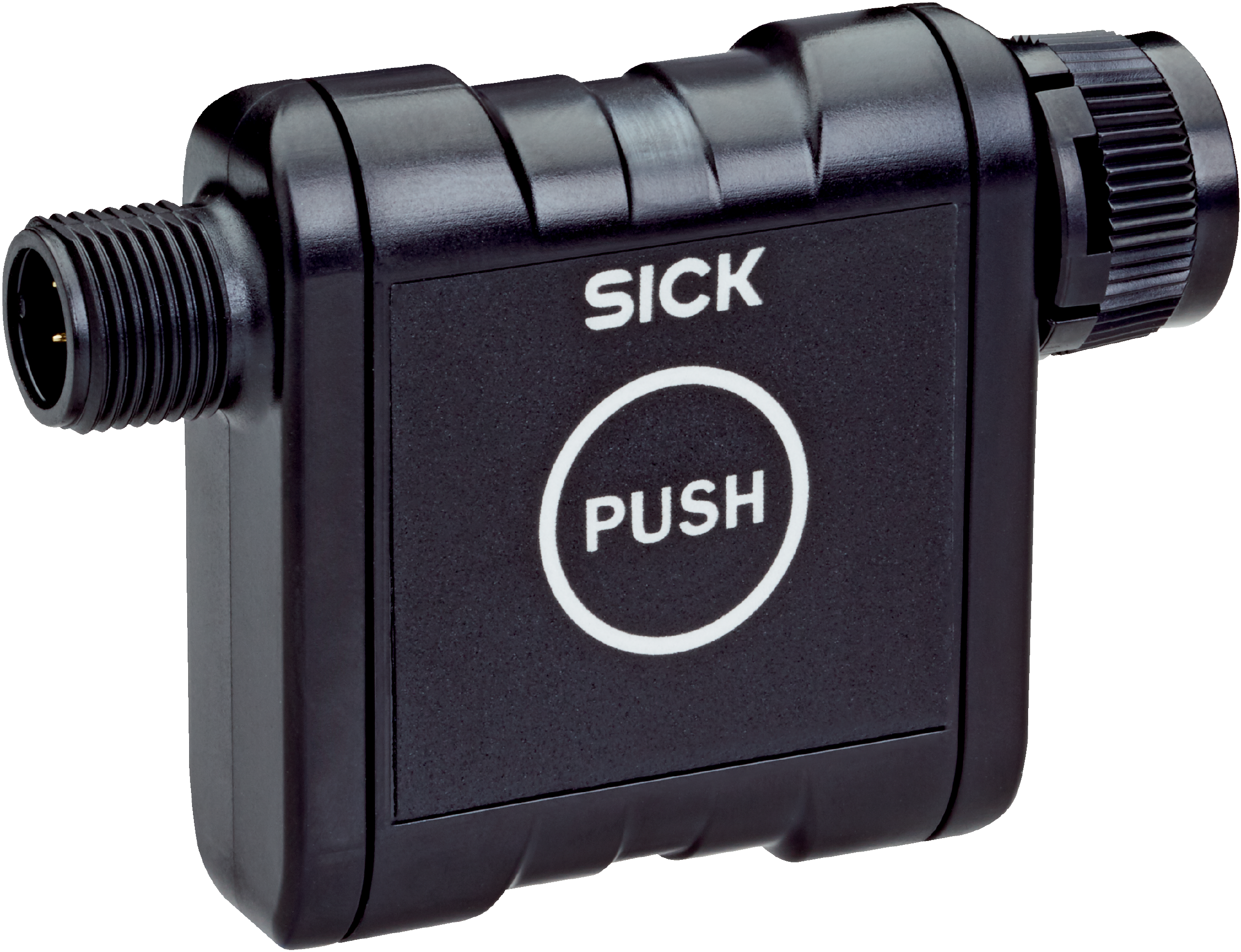 Pushbutton for laser alignment aid, M12, 8-pin