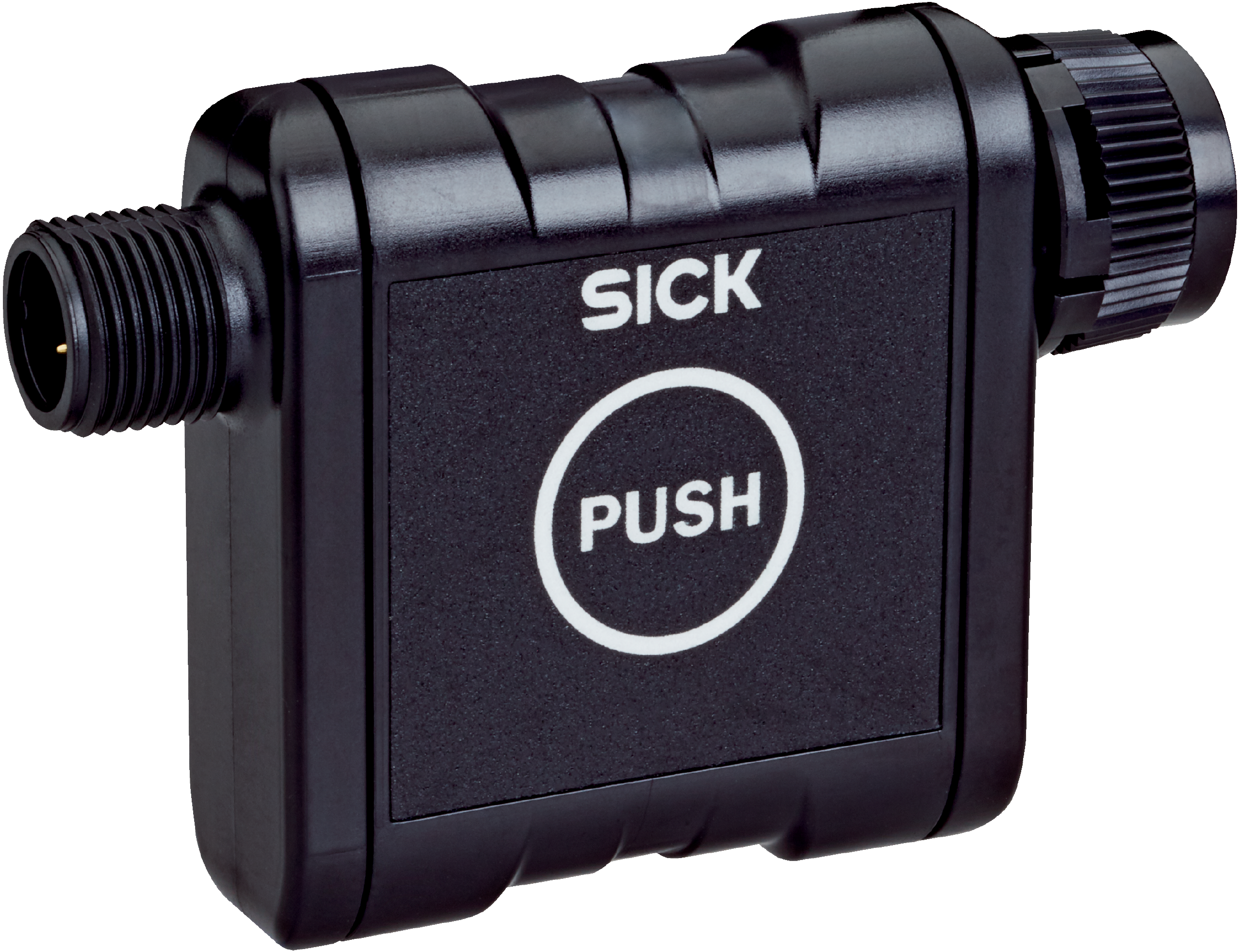 Pushbutton for laser alignment aid, M12, 5-pin
