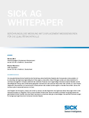 Berührungslose Messung mit Displacement-Messsensoren für die Qualitätskontrolle