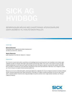 BERØRINGSLØS MÅLING MED SHORT-RANGE-AFSTANDSMÅLERE (DISPLACEMENT) TIL KVALITETSKONTROLLEN