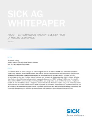 HDDM+ – LA TECHNOLOGIE INNOVANTE DE SICK POUR LA MESURE DE DISTANCE